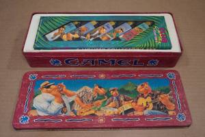 lot 247 image: Vintage Camel Cigarettes Lighter Set in Tin Case