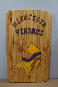 lot 256 image: Custom Minnesota Vikings Serving Board