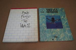 lot 260 image: Guitar Books - Pink Floyd The Wall, Nirvana Nevermind