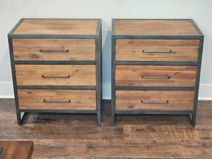 lot 4 image: Modern Industrial Nightstands from Jofran inc. Studio 16
