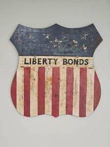 lot 87 image: Sheet Metal Liberty Bond Dcor Sign