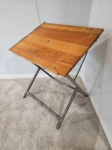 lot 62 image: Primitive Folding Drafting Table