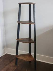lot 108 image: Modern Corner 3 Shelf Open Display Case