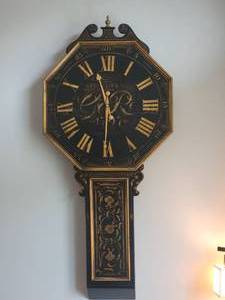 lot 171 image: CJ Hill Tavern Clock Maker Illuminated English Parliament Wall Clock Repro