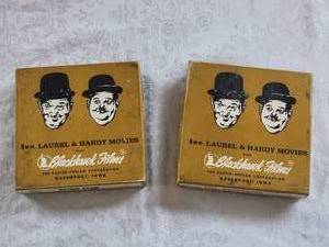 lot 150 image: Vintage 8mm Film Reels - Laurel & Hardy Movies - Wrong Again  Double Whoopee
