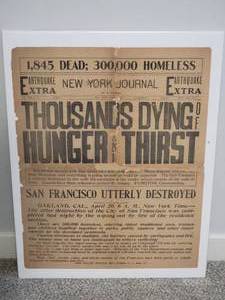 lot 73 image: Great San Francisco Earthquake - Original 1907 Newsprint - The New York Journal - Earthquake Extra, April 20, 1907