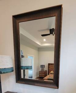 lot 45 image: Concave Bronzed Wall Mirror  30.5 x 42.5