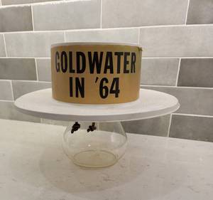 lot 100 image: Political Collectible  Autographed Goldwater in 64 Plastic Skimmer Hat
