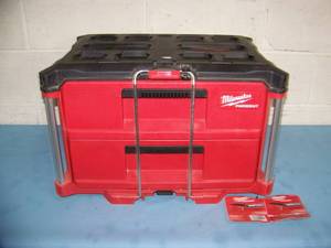 lot 53 image: Milwaukee Tool PACKOUT 2-Drawer Tool Box (48-22-8442)