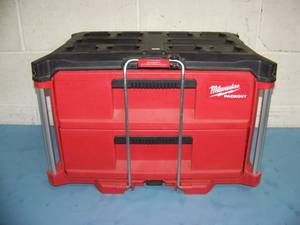 lot 56 image: Milwaukee Tool PACKOUT 2-Drawer Tool Box