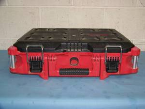 lot 60 image: Milwaukee Tool PACKOUT Tool Box Modular Storage Organizer