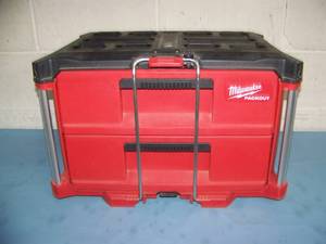 lot 65 image: Milwaukee Tool PACKOUT 2-Drawer Tool Box