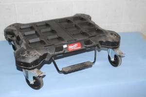 lot 57 image: Milwaukee Tool PACKOUT Modular Storage System  Organizer Dolly with QuickStop Loading Lever - Model 48-22-8410