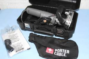 lot 67 image: Porter-Cable Plate Joiner Kit Model 557 - Corded - New in Case