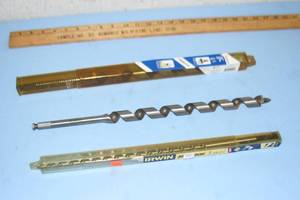 lot 86 image: Lot of 3 - Irwin Speed Bore  Bi-Metal Auger Bit & Lenox