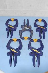 lot 105 image: Lot of 5 Irwin Pinch Clamps