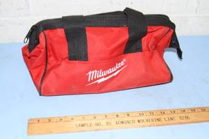 lot 69 image: Milwaukee Tool Branded Tough Water Resistant Tool Storage Carry Case  Contractor Bag with Durable Zipper Closure