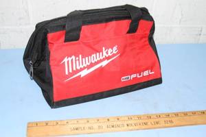 lot 70 image: Milwaukee Tool Branded Tough Water Resistant Tool Storage Carry Case  Contractor Bag with Durable Zipper Closure