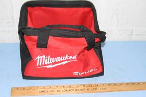 lot 72 image: Milwaukee Tool Branded Tough Water Resistant Tool Storage Carry Case  Contractor Bag with Durable Zipper Closure