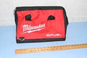 lot 73 image: Milwaukee Tool Branded Tough Water Resistant Tool Storage Carry Case  Contractor Bag with Durable Zipper Closure