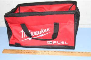 lot 74 image: Milwaukee Tool Branded Tough Water Resistant Tool Storage Carry Case  Contractor Bag with Durable Zipper Closure