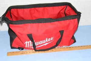 lot 75 image: Milwaukee Tool Branded Tough Water Resistant Tool Storage Carry Case  Contractor Bag with Durable Zipper Closure