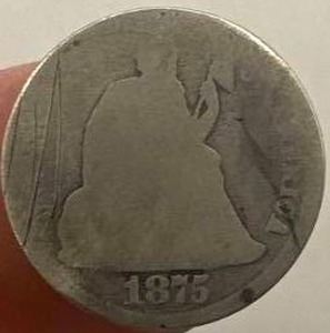 1875 Seated Liberty Dime