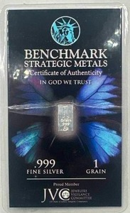 1 Grain .999 Silver Bar