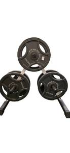 lot 2 image: Fitness Gear weights (Six 45LB. Storage Rack not Included)