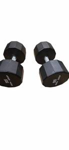 lot 62 image: Pair of 95LB Iron Grip Urethane Dumbbells