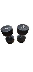 lot 61 image: A Pair of 85LB Iron Grip Urethane Dumbbell