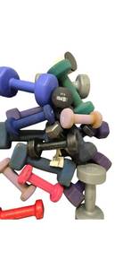 lot 83 image: Several Mix-matched 3LB-5LB dumbbells (See pictures)