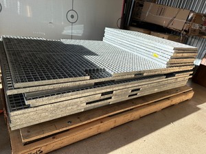 lot 2 image: Heavy Duty Floor Grating 10 4x8 & 11 2x4 - Many Uses - Industrial Flooring  Boat Dock  Etc
