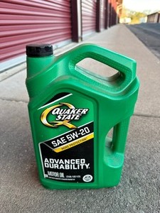 lot 40 image: New 5 Quart Jug Quaker State 5W-20