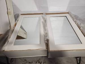 lot 52 image: 2-1830 white medicine cabinets