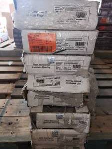 lot 60 image: 8 boxes Lancaster breeze waterproof laminate flooring