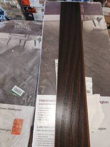 lot 74 image: 5 boxes handscraped strand woven wellington engineered bamboo flooring