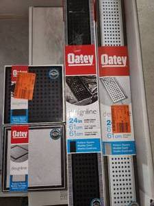 lot 100 image: 4 oatey design line shower drains
