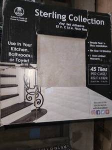 lot 174 image: 270sqft carrera marble peel and stick Vinyl tile