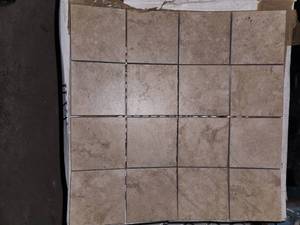 lot 181 image: Travertine beige mosiac tile