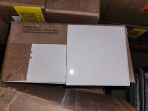 lot 224 image: 10 boxes biscuit 6x6 wall tile