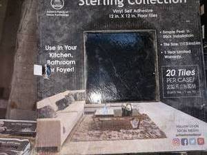 lot 231 image: 160sqft black peel and stick Vinyl tile