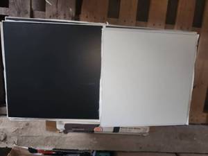 lot 238 image: 150sqft black and white peel and stick Vinyl tile