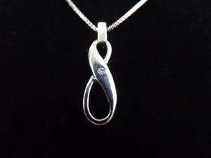 .925 Sterling Silver Infinity Pendant Necklace