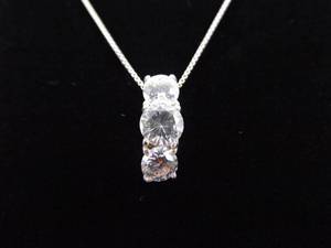 .925 Sterling Silver Zirconia Pendant Necklace