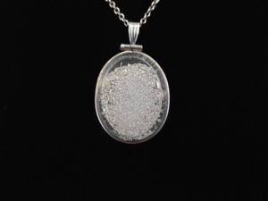 .925 Sterling Silver Coin Powder Pendant Necklace