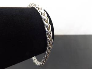 .925 Sterling Silver Spiga Link Bracelet