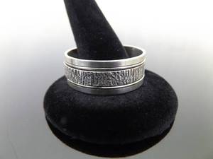 .925 Sterling Silver Mens Spinner IndexThumb Ring Size 17