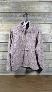 lot 27 image: Members Mark Womens Zipper Front Kangaroo Pocket Long Sleeve Travel Pullover-Floral Print- XL