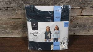 lot 39 image: Members Mark Girls 2 Pack Long SleeveGraphic Tee-Cheetah-Small(66X)